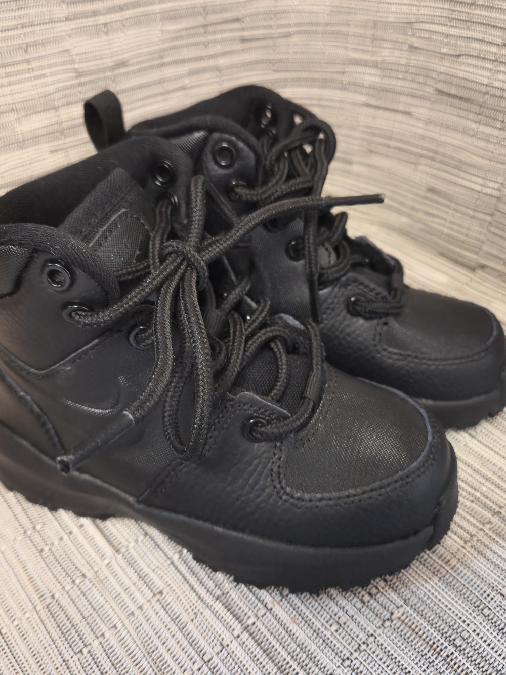 New Nike Manoa All Leather Black Toddler Boots - Size 8C - No Box